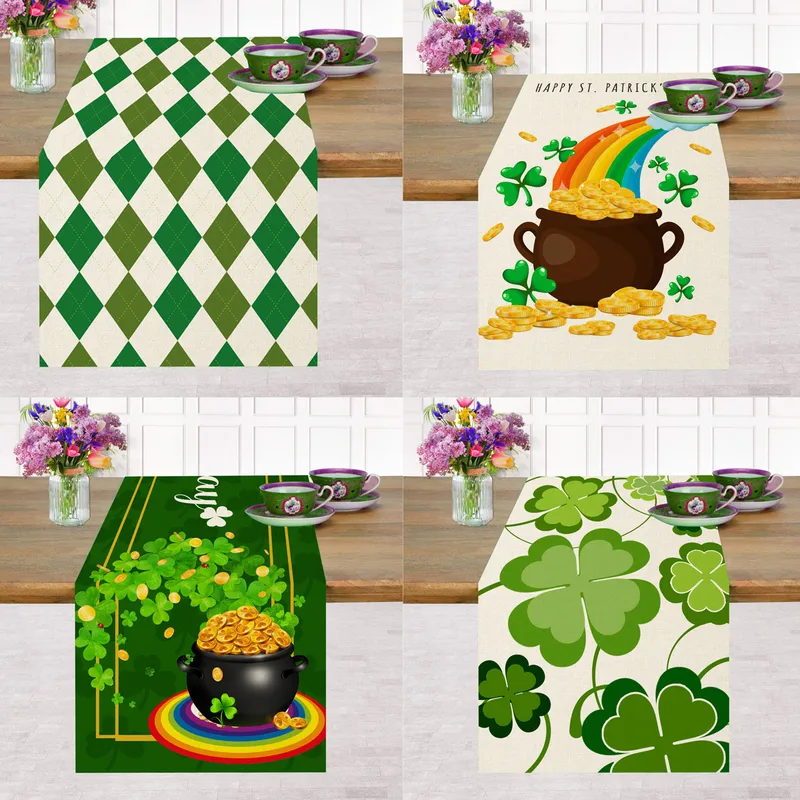 1 Piece Shamrock St. Patrick Linen Simple Style