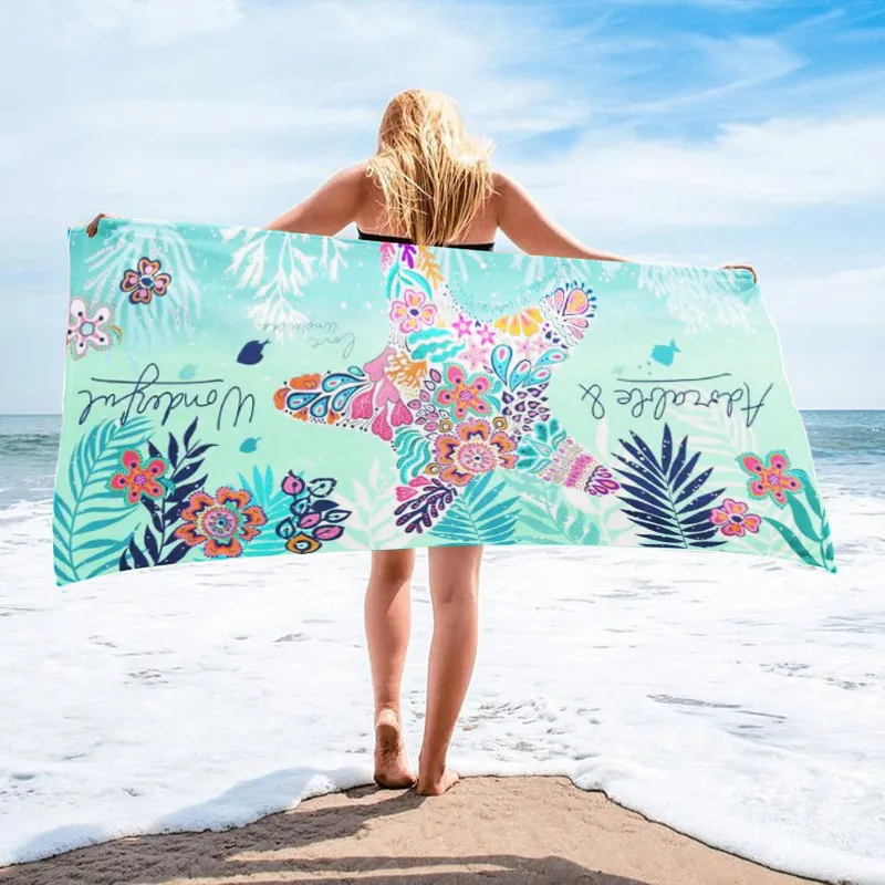 Animal Letter Fruit Superfine Fiber Cute Cover Ups