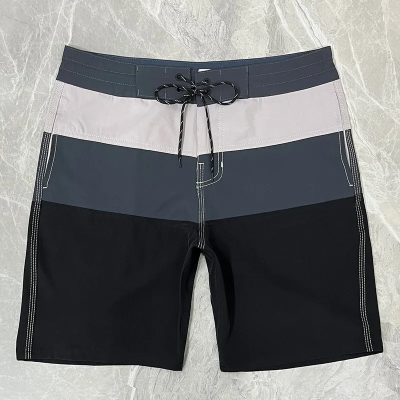Men's Quick - Dry Water - Resistant Beach Shorts With 4 - Way Stretch, Surf & Sports Swim Trunks, Plain Design (Brand Customizable)