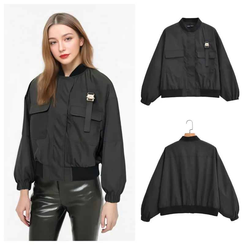 Women's Streetwear Solid Color Zipper Outdoor Jacket