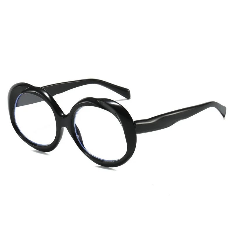 Retro Classic Style Solid Color Pc Oval Frame Full Frame Glasses