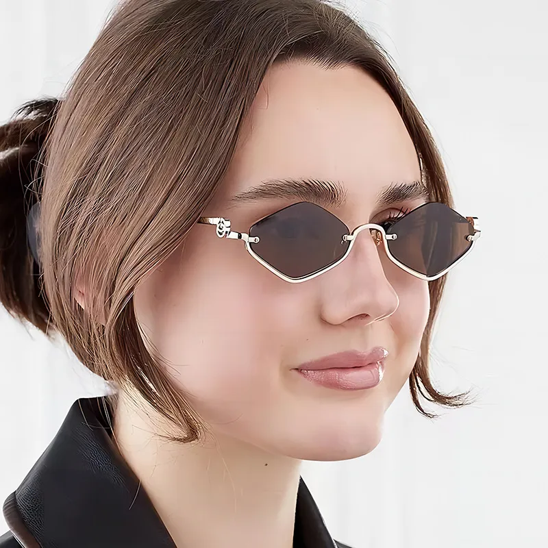 Casual Solid Color Ac Polygon Full Frame Glasses