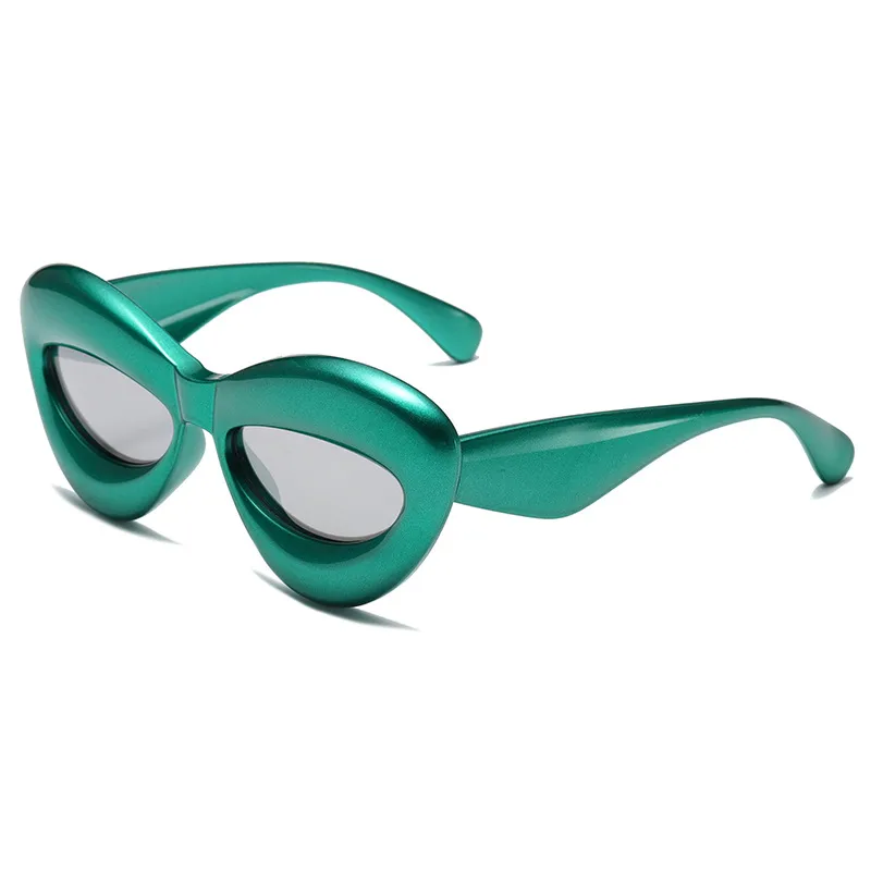 Vacation Simple Style Solid Color Pc Special-Shaped Mirror Full Frame Glasses