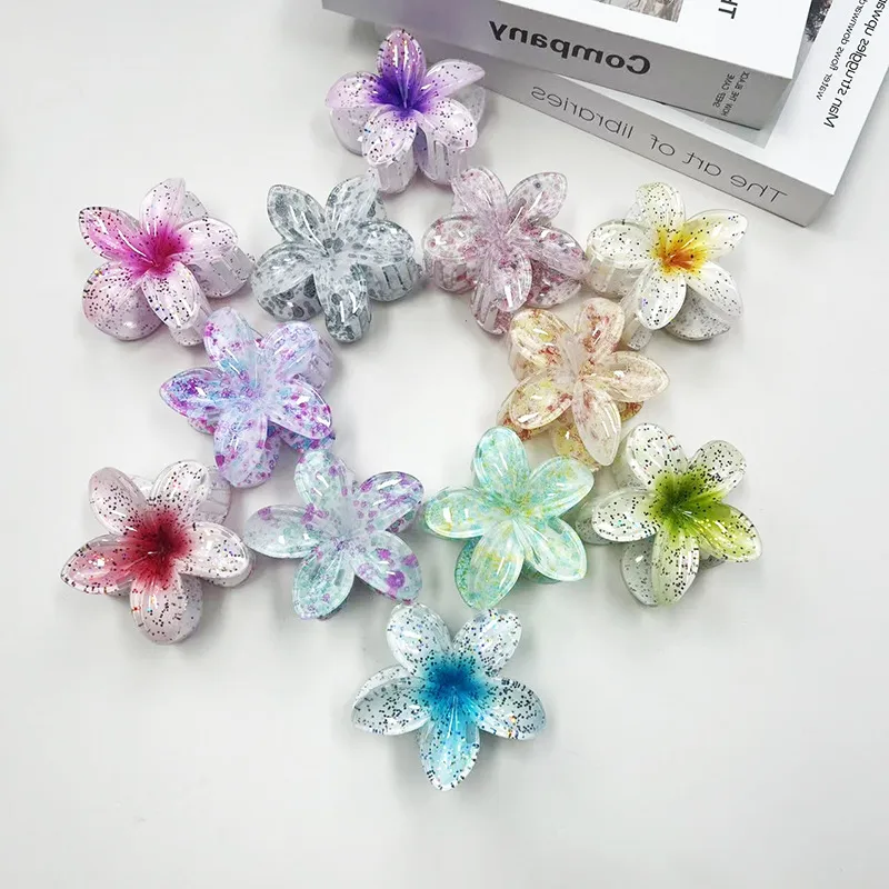 Women's Sweet Flower Plastic Hair Claws