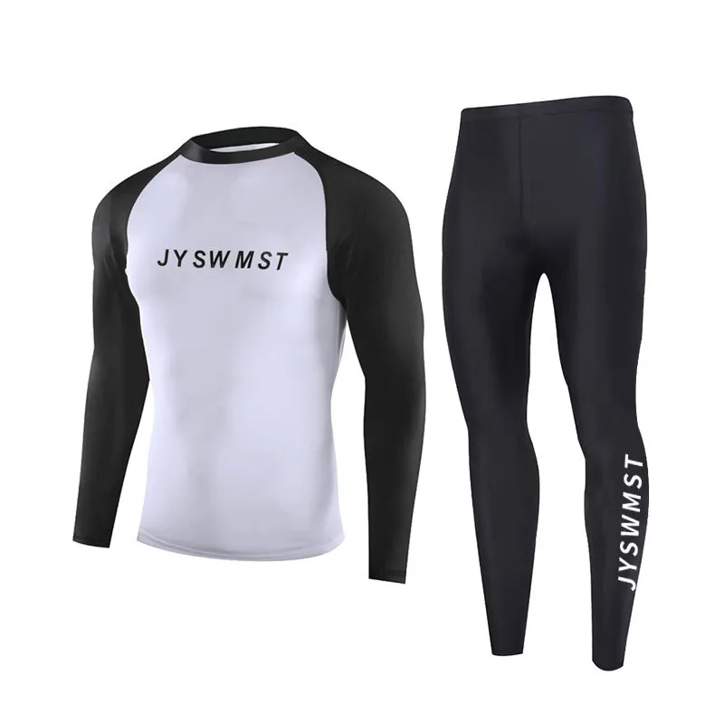 Men's Quick - Dry Sun Protection Snorkeling Surfing Swimming Long Sleeve Rash Guard Top & Separate Set Lightweight UV Swimwear Trendy Beachwear