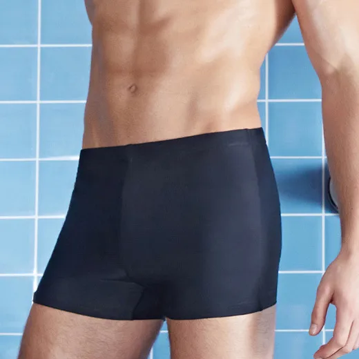 Men's Square Cut Swim Trunks - Plus Size Loose Fit Quick - Dry Beach & Hot Spring Swimming Gear