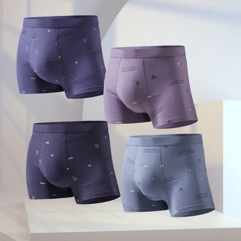 Bamboo Fiber Men's Boxer Briefs, Antibacterial & Breathable Sport Underwear For Daily Comfort