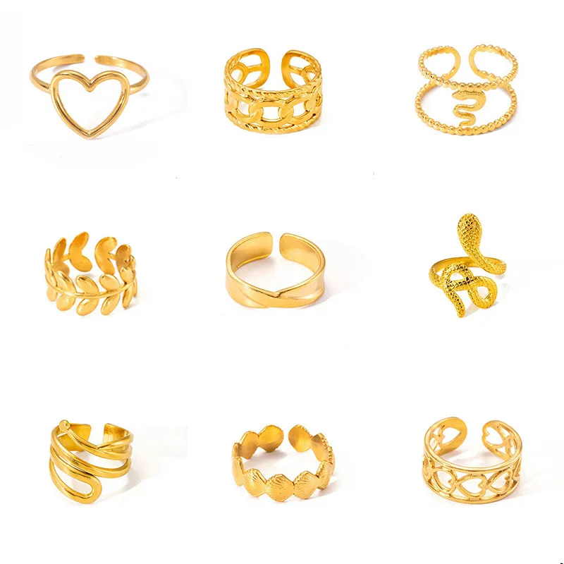 Vacation Simple Style Solid Color Titanium Steel Plating Women's Rings