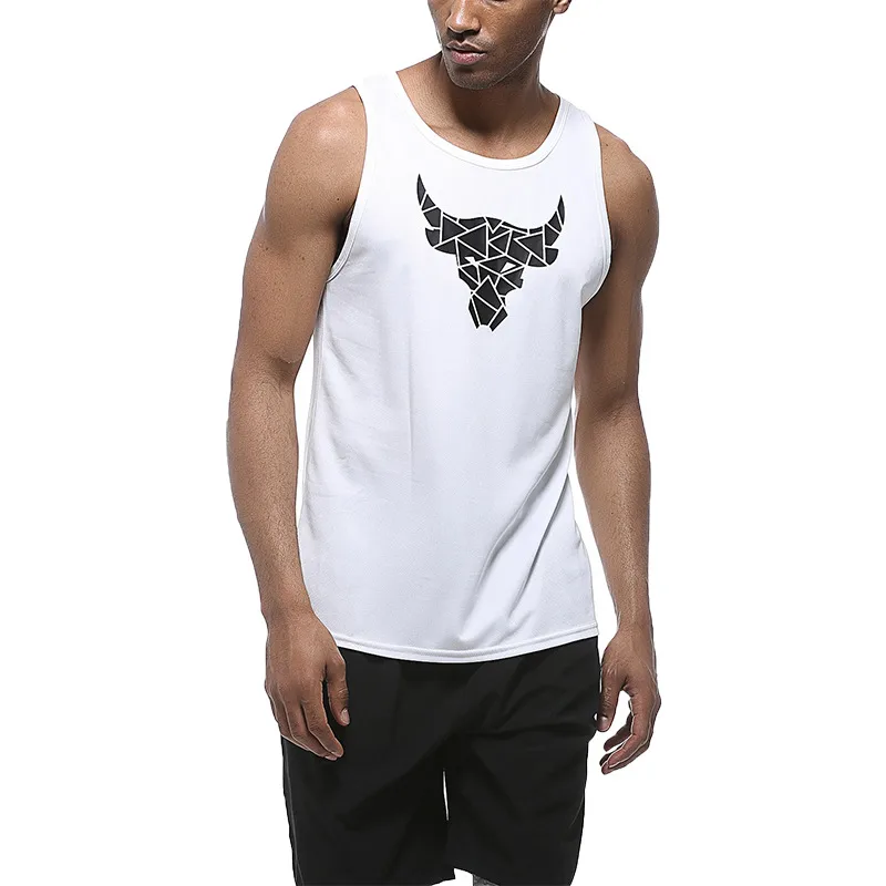 European And American Men's Sports Vest Plus Size Loose Basketball Training Sports Quick-Drying Running Workout Vest Men's Waistcoat