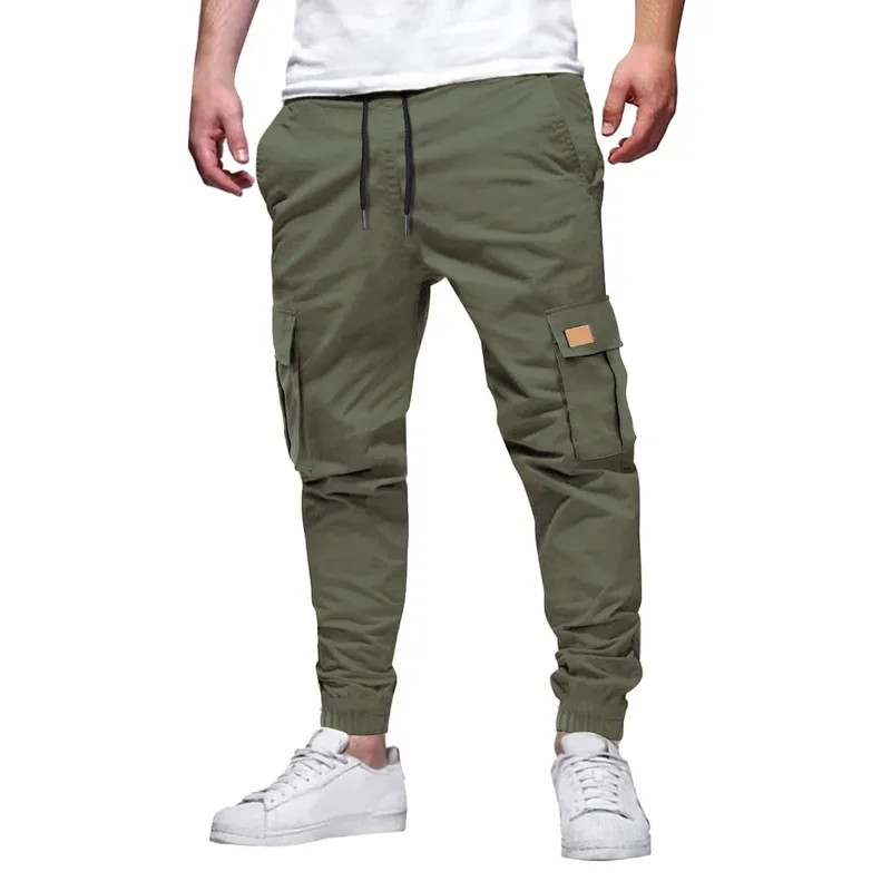 Men's Daily Casual Solid Color Full Length Casual Pants