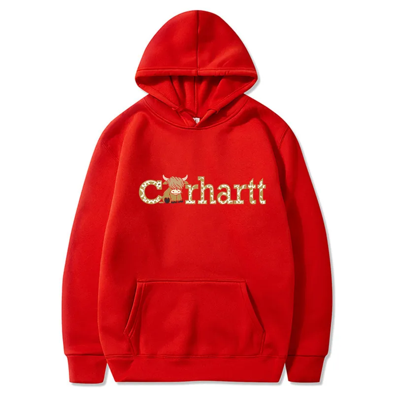 200G Fabric Cotton T European Size Cross-Border Hot Sale Cow Carhartt Printed Women's Sweater Yama