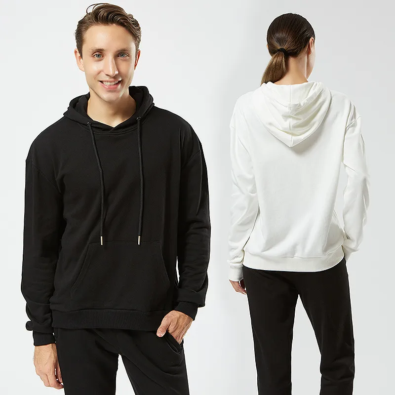 Solid Color Hoodie Work Clothes In Stock Printed Logo Long Sleeve Spring And Autumn Hoodie Work Wear Coat Business Attire Group Customization