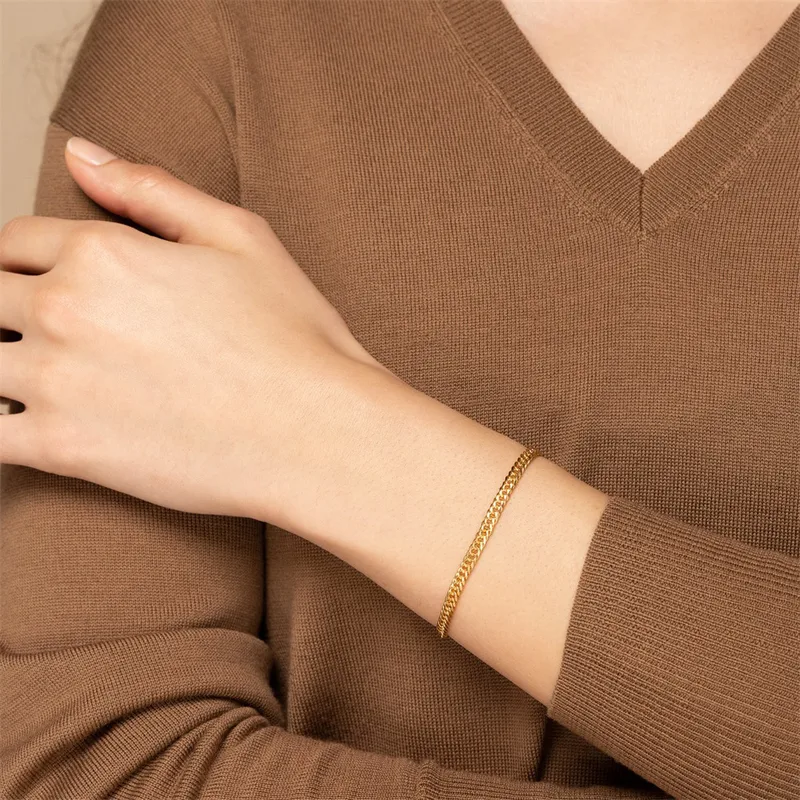 Simple Style Solid Color 316 Stainless Steel  Plating Unisex Bracelets