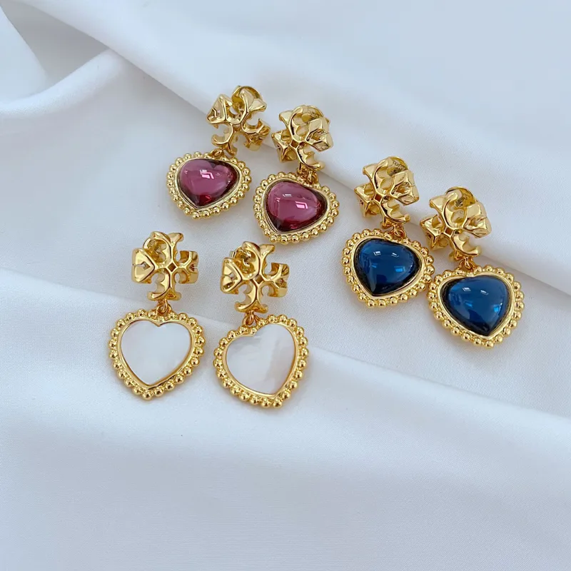 1 Pair Vintage Style Simple Style Heart Shape Copper Drop Earrings