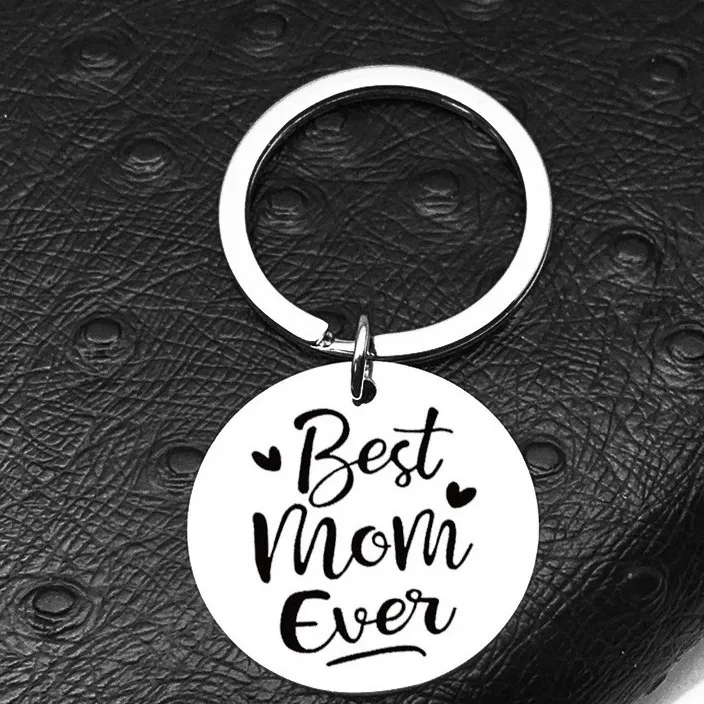 Modern Style Letter Heart Shape 201 Stainless Steel Mother'S Day Unisex Keychain