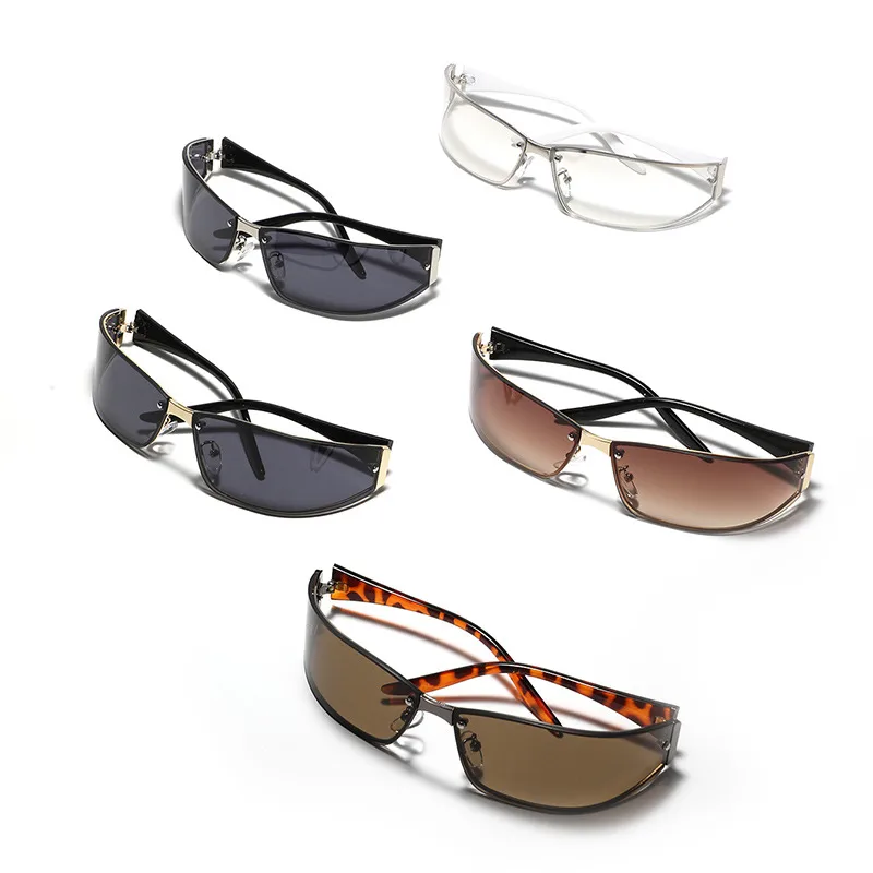 Vacation Simple Style Leopard Pc Square Full Frame Glasses