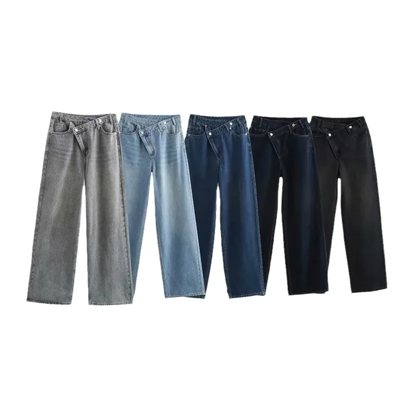 Women's Casual Daily Street Simple Style Solid Color Full Length Jeans