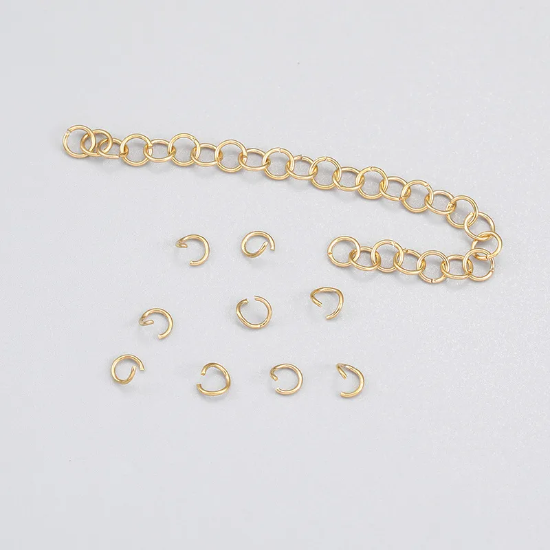 Simple Style Solid Color 304 Stainless Steel 18K Gold Plated Open Ring