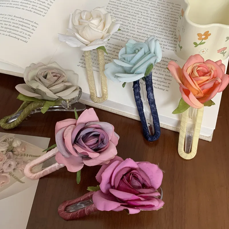 Women's Vacation Classic Style Flower Cloth Hair Clip