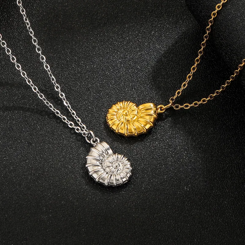 Simple Style Conch 304 Stainless Steel Plating Women's Layered Necklaces