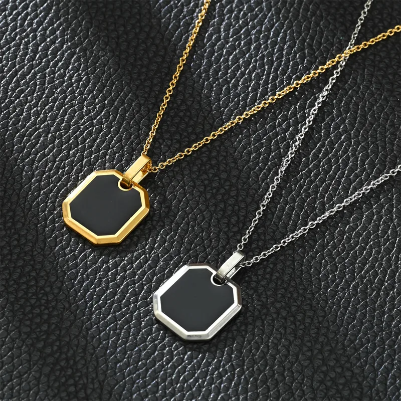 Retro Geometric 304 Stainless Steel Plating Men's Pendant Necklace