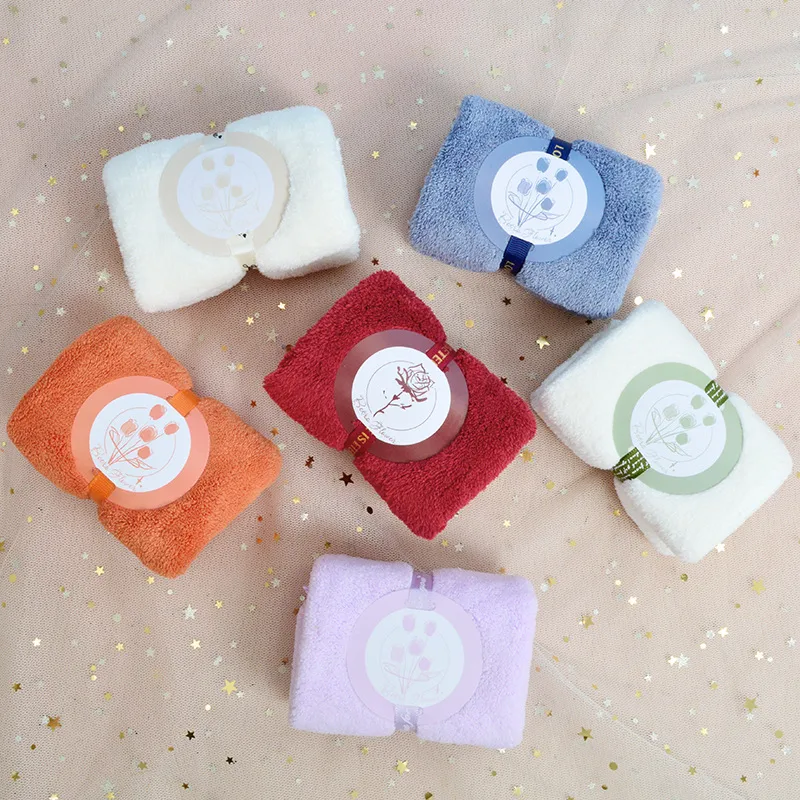 Casual Solid Color Coral Fleece Towels