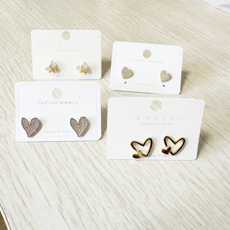 1 Pair Elegant Classic Style Heart Shape Plating Inlay Copper Zircon 16K Gold Plated Ear Studs