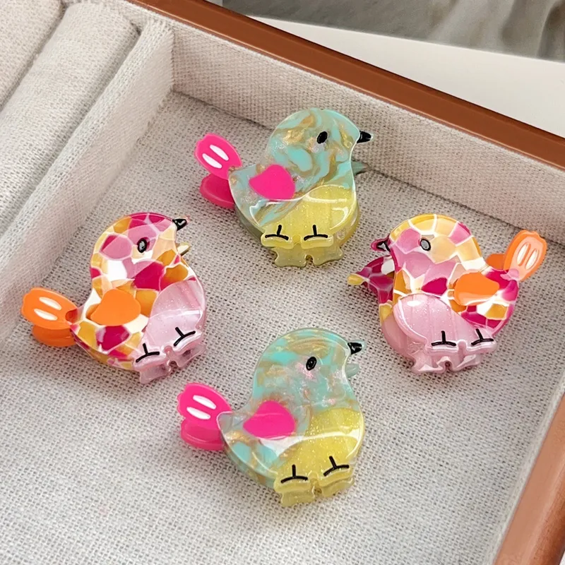 Women's Cartoon Style Cute Bird Acetic Acid Sheets Hair Claws