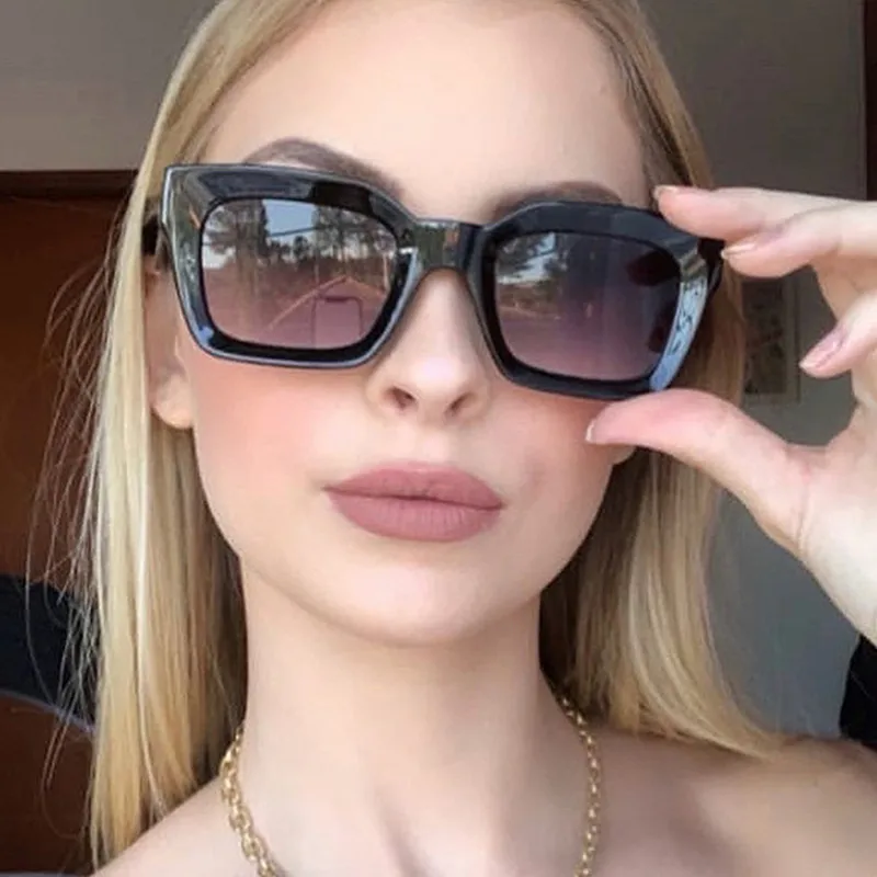 Vintage Style Vacation Simple Style Solid Color Ac Square Full Frame Glasses