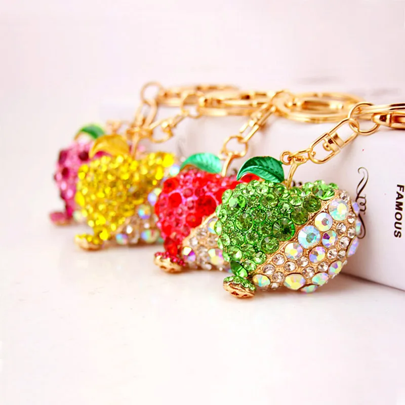 Cute Pastoral Apple Alloy Unisex Keychain