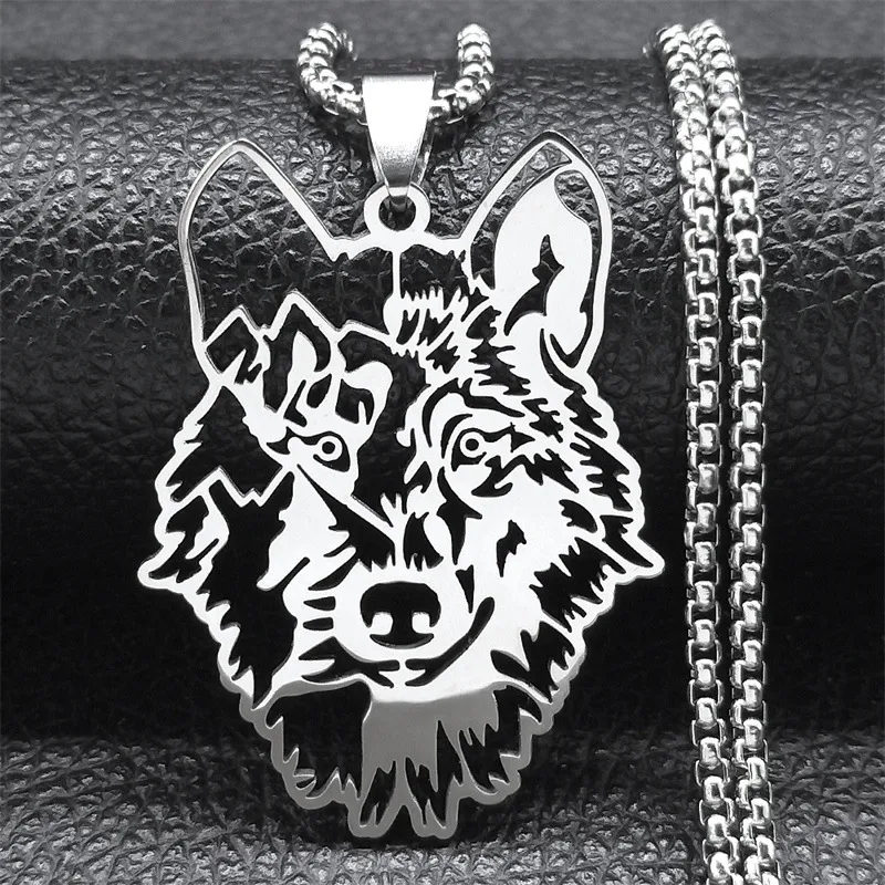 Hip-Hop Punk Commute Wolf 304 Stainless Steel Unisex Pendant Necklace