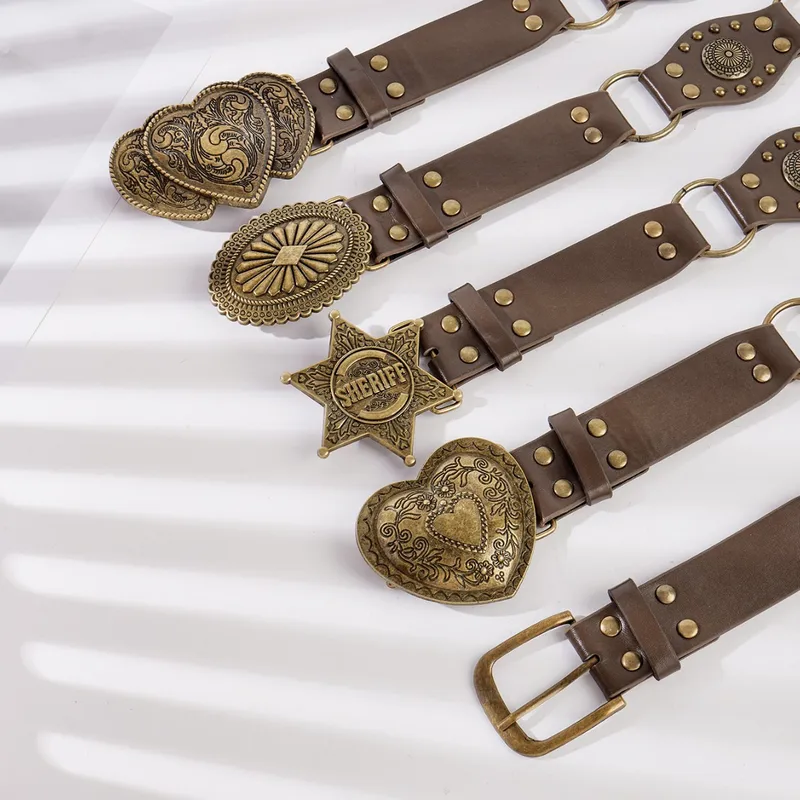 Vintage Style Star Heart Shape Pu Leather Alloy Women's