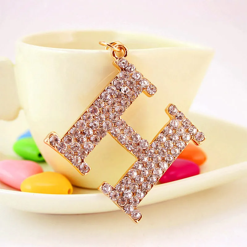 Glam Letter Alloy Unisex Lobster Trigger Clasp Closure Keychain