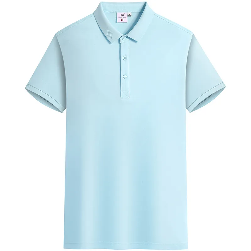 Ice Ion Business Work Wear Printing Solid Color Polo Collar T-shirt Summer Short-Sleeved Work Clothes Polo Shirt Custom Printed Logo