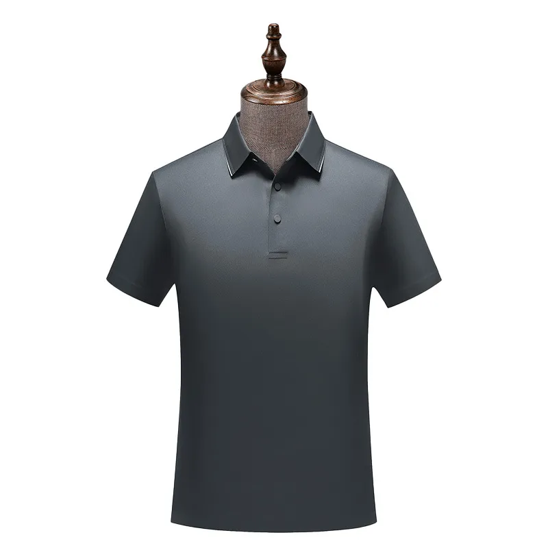 5A Antibacterial Ice Polo Shirt Customized Nylon Ice Silk Work Clothes Short Sleeve Collar Work Clothes T-shirt Embroidered Printed Logo