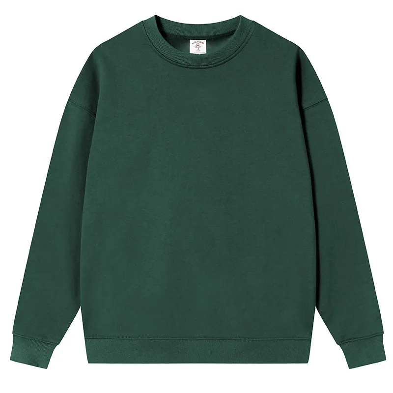 Customized Round Neck Pullover Printing Loose Shoulder Milk Silk Advertising Shirt Work Clothes Sweater Customization Printed Logo