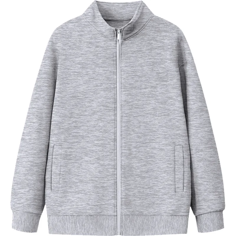 Spring And Autumn Stand Collar Sweater Printing Work Clothes Business Business Attire Group Clothes Long Sleeve Coat Custom Embroidery Printed Logo