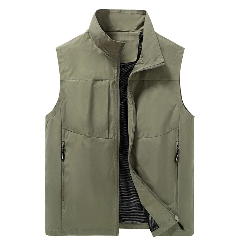 Waterproof Quick-Drying Workwear Vest Printing Outdoor Multi-Pocket Photographer Vest Workwear Waistcoat Custom Printed Logo