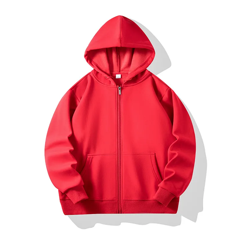 Parent-Child Cotton Silver Fox Velvet Coat Printed Hoodie Printed Zipper Cardigan Children's Fleece-Lined Sweater Custom Printed Logo