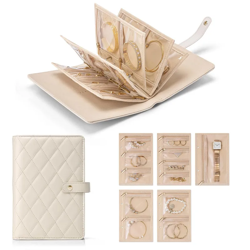 Solid Color Lingge Pu Leather Jewelry Boxes