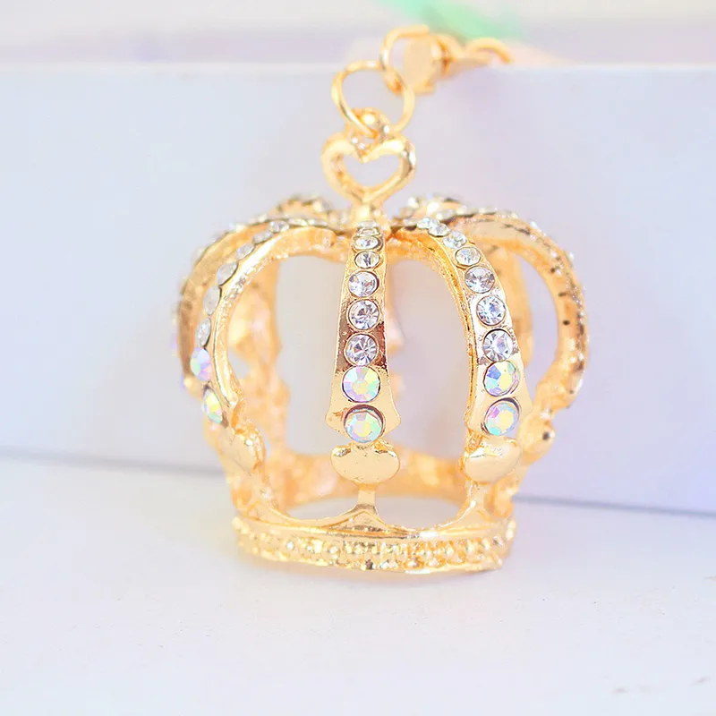 1 Piece Cute Sweet Crown Alloy Inlay Rhinestones Women's Keychain