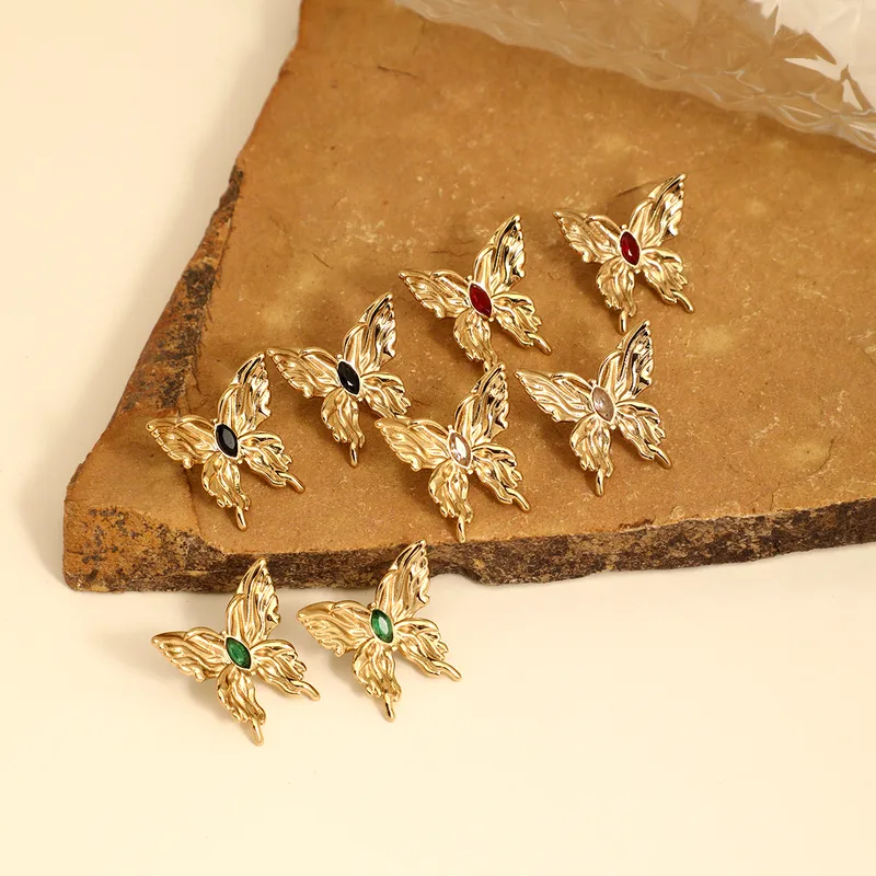 Simple Style Butterfly 304 Stainless Steel Ear Studs