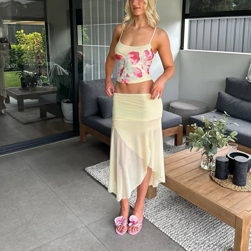 Holiday Banquet Travel Women's Streetwear Flower Spandex Polyester Milk Silk Sanding Skirt Co-ord Set Shorts Sets