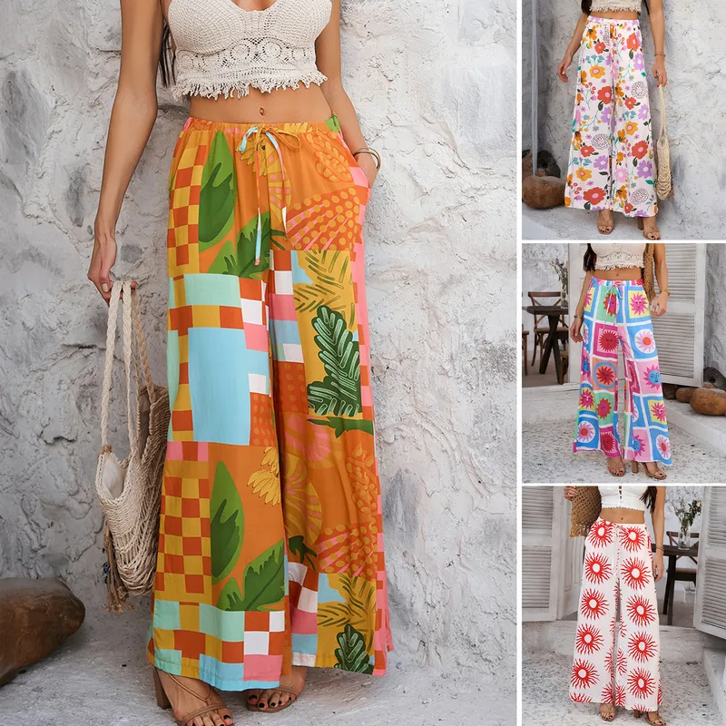 Women's Holiday Travel Daily Casual Simple Style Streetwear Printing Full Length Casual Pants