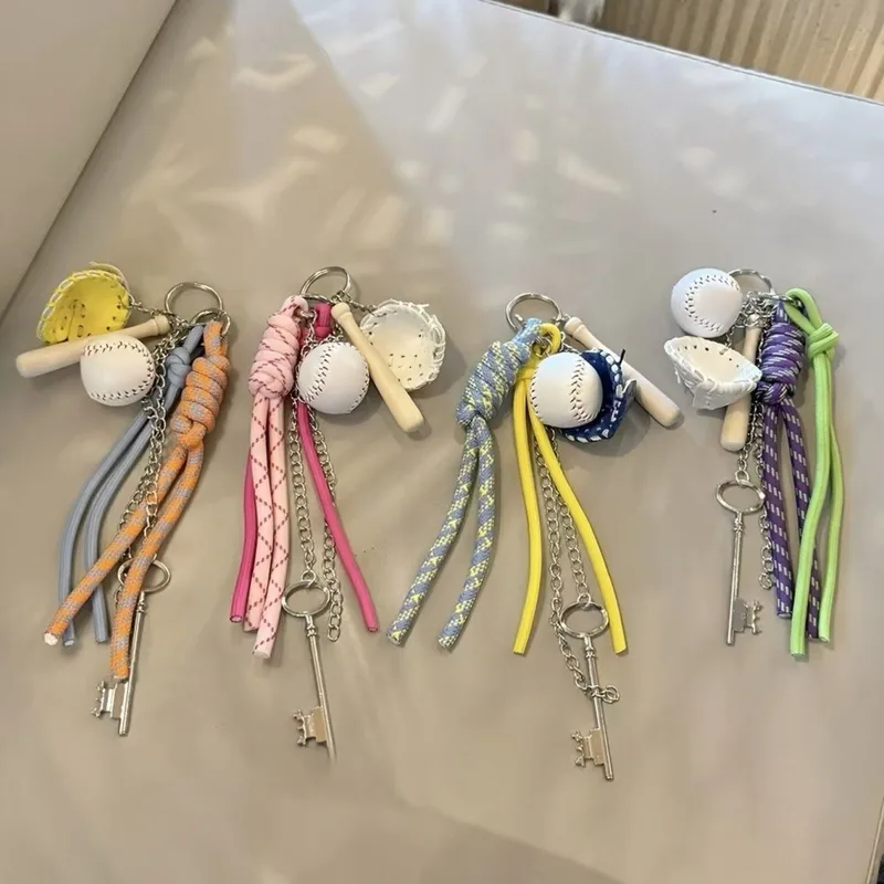 1 Piece Spring&Summer Alloy Cloth Baseball Bag Pendant