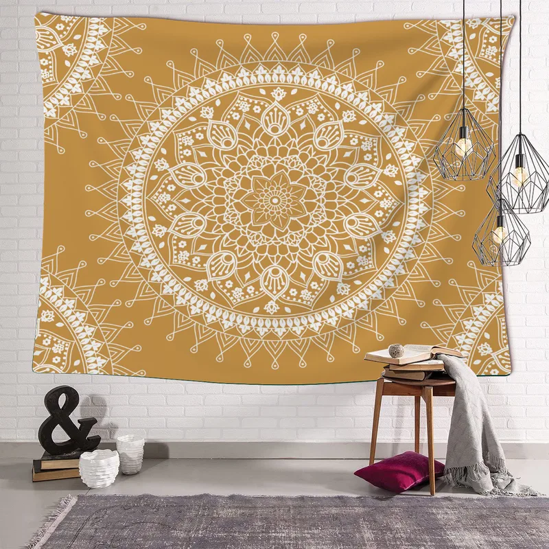 INS THALO Blue Constellation Mandala Tapestry Hanging Cloth Cross-Border Printing Wall Cloth Home Decorative Cloth Tapestry Wall Hanging