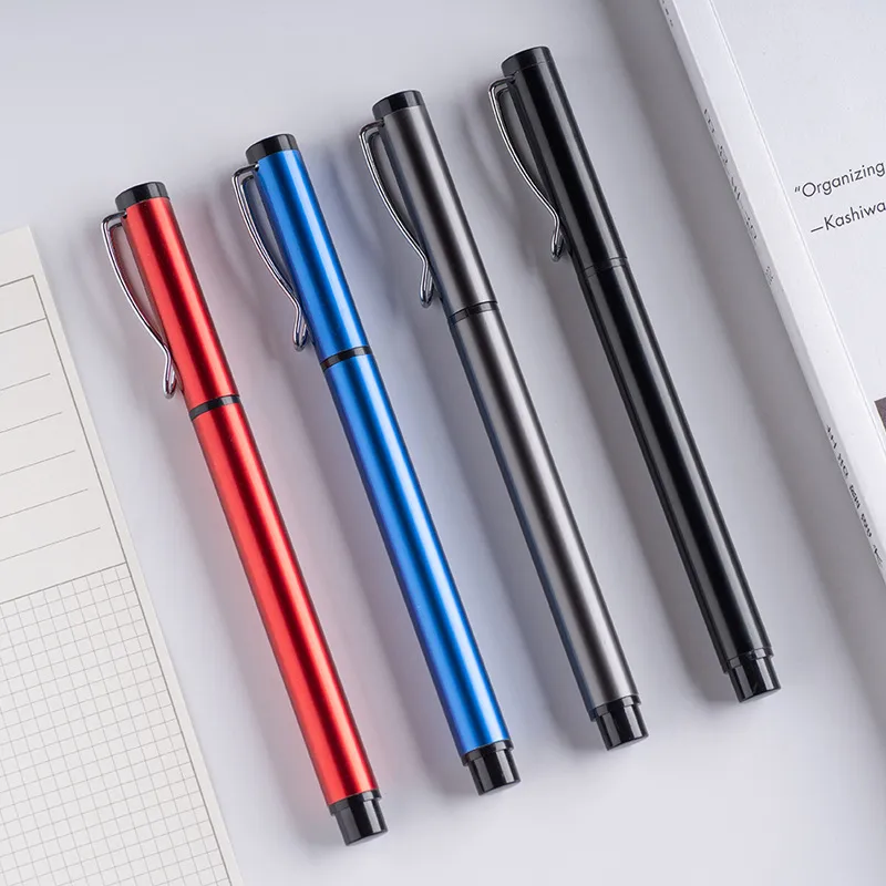 High-End Metal Roller Pen Customized Pen Printing Logo Business Black Gel Ink Pen Advertising Marker Gel Pen Lettering Wholesale