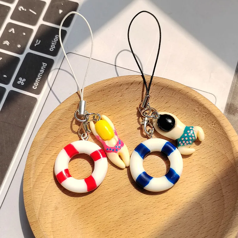 1 Piece Cute Multicolor Alloy Resin Unisex Stretch Adjustable Bag Pendant Mobile Phone Chain Keychain