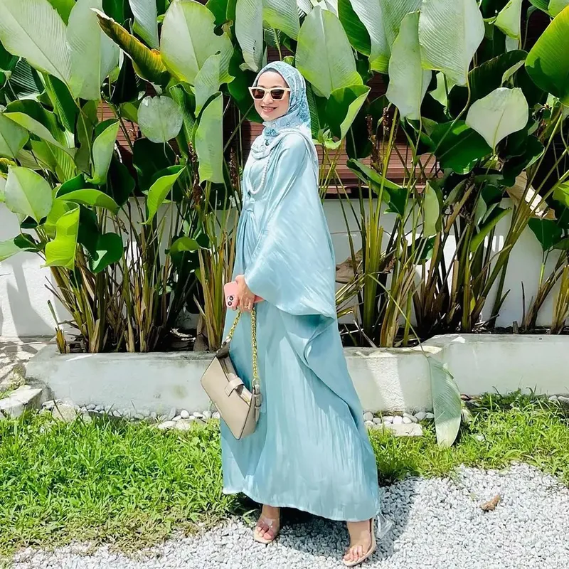 Women's Adults Solid Color Metallic Abaya