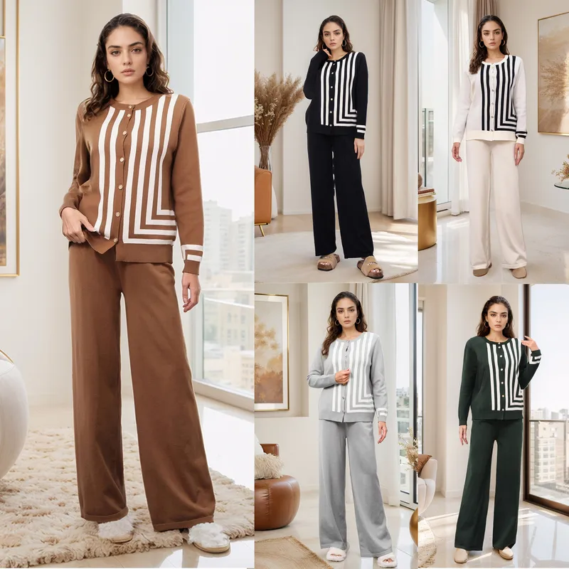 Women's Stripes/Plaid Leisure Suit Abaya